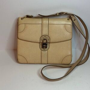 Salvatore Ferragamo Beige Leather Crossbody Bag